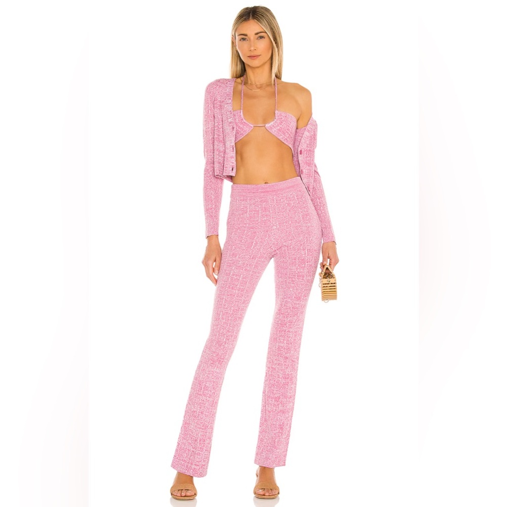 Lovers + Friends McKenna Set - Pink Knit Pants with Matching Top